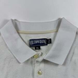 Vilebrequin Polo Shirt Mens XL White Terry Cloth Cotton Made in Bulgaria